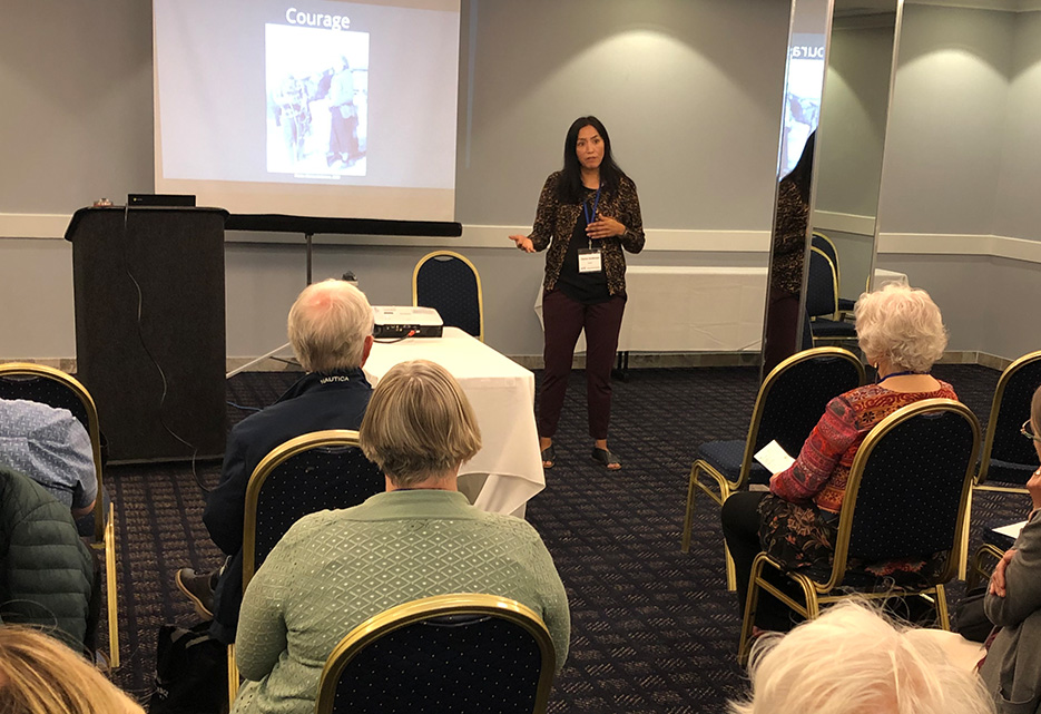 Session with speaker presenting